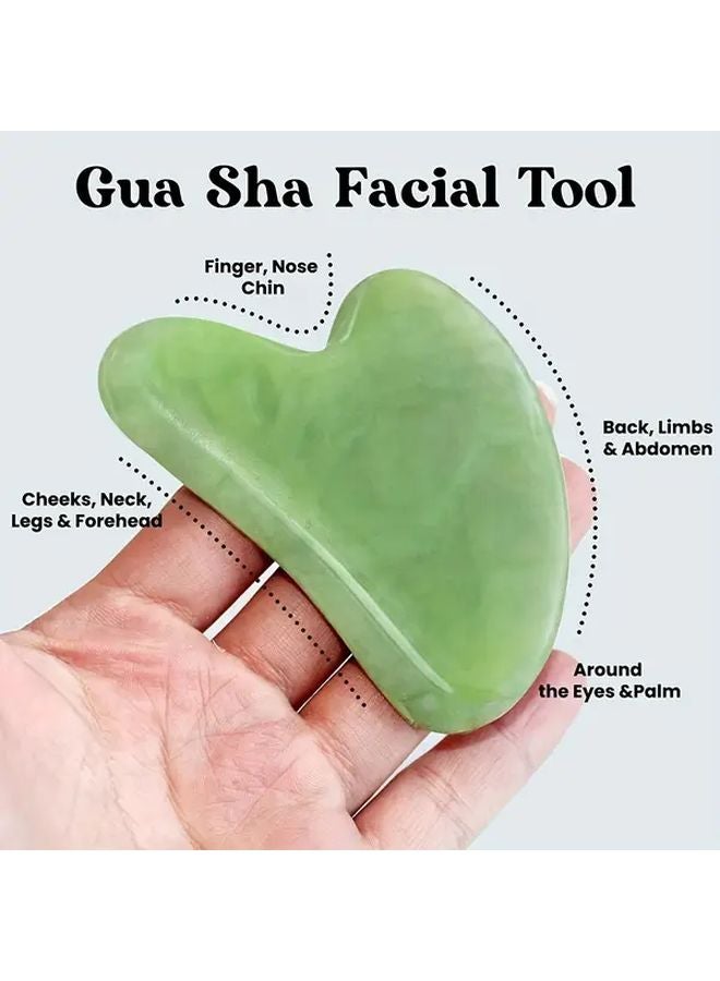Rose Quartz Gua Sha Facial Tool Natural Stone Skincare Massage For Face Body - Image 2